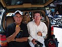 George & Mike, the all-night driving team.
