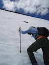 Climbing Split Mountain.