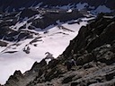 Jacki climbing Middle Palisade.